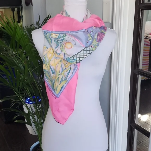 Original Rare 1989 Hermès Paris Silk Scarf “ Giverny” by Laurence Bourthoumieux - Picture 3 of 15